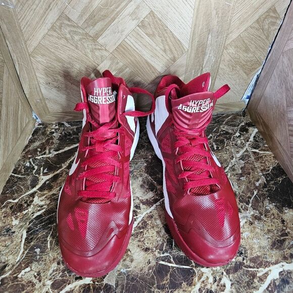 Nike men's Air Max Hyperaggressor red basketball shoes size 10.   282 - Picture 8 of 12